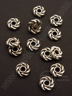 Șaibă metalică 8x2mm argintie, gaură 3mm, 30 buc. 308434