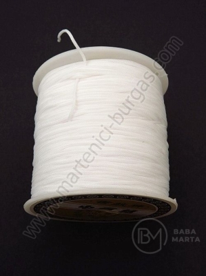 Sfoară albă din polyester ~0.8 mm ~125 meters 1 rollă 441314
