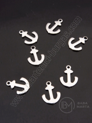 Ancoră pandantiv OȚEL (304) 12x9x1mm 1 pachet 10 buc 307189
