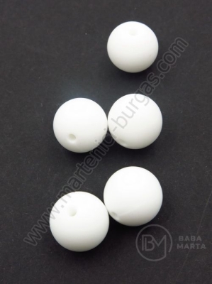 Bilă de mărgele din silicon 15mm gaură 2mm 1 paquet 5 buc 317056