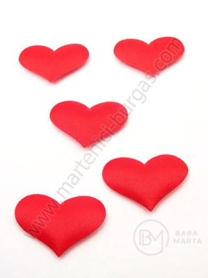 Inimă satinată 25x18mm red moale 1 pachet 50 buc 461333