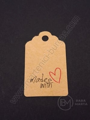 Etichete carton 50x30x0.4mm gaură 5mm 1 pachet 20 buc 111231
