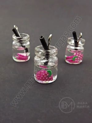 Glass pendant 14-11mm cu fructe 2 buc.335634