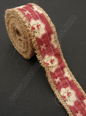 Bandă de pânză de sac cu bandă textilă width 25mm - length ~2 meters 1 rollă 462023