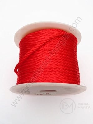 Sfoară de polyester red ~3.5 mm ~25 meters 1 rollă 441364