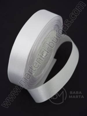 Panglică de satin 25mm albă ~22 metri 451028