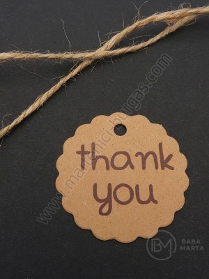 Etichete carton 40x0.5mm gaură 3.5mm + sfoară 50cm 1 pachet 10 buc 111295