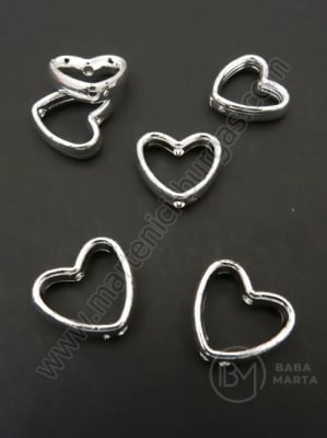 Mărgele inimă 16x15x4mm metallice 1 pachet 40g ~130 buc 318661