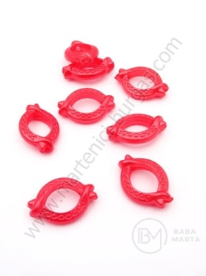 Margele perlă roșie 21x15mm 1 pachet 40g ~83 buc 312089
