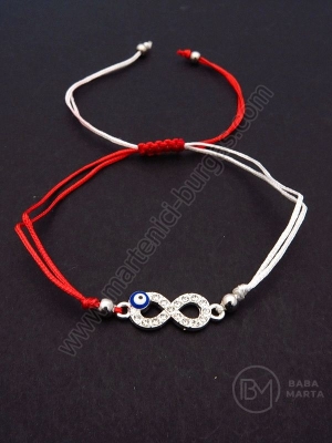 Mărgele metallice Martenitsa cu cristal 1 pachet 12 buc 104249