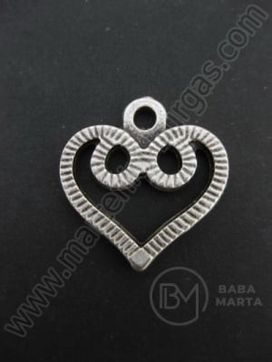 Pandantiv culoare argintie metalică 35mm 1 bucată 9772