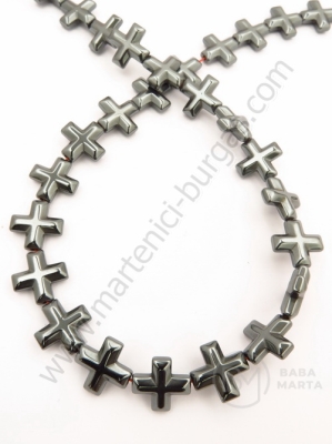 Cruce de hematit 12x12x4mm nemagnetică ~33 buc 1 buc 351631