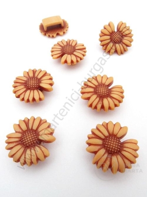 Mărgele floare 18x7mm imitație lemnă 8x3mm 1 pachet 40g ~63 buc 312672