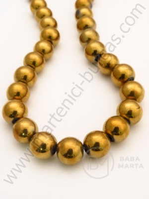 Mărgele de sticlă 12mm aurii ~28 bucăți 1 bucată 343148