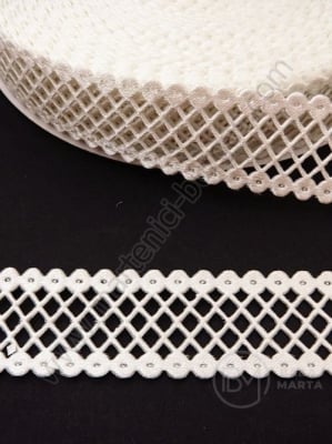 Satin lat 23mm ecru 1 pachet 5 metri 451384