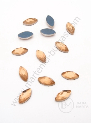 Mărgele de sticlă 5x10mm aurii pentru buze sexy, 1 pachet, 20 bucăți, 151417