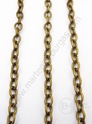 Lanț metalic 5.5x4x1mm culoare bronz antic 1 metru 302149