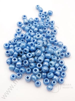 Perlă albastră în sticlă 4mm 50g 334083