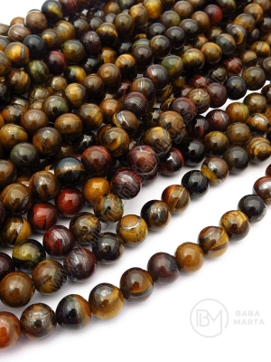 Mărgele mixte ochi de tigru 8mm ~48 pieces 1 buc 352792