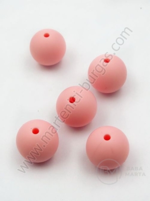 Bilă de mărgele din silicon cu gaură de 15 mm, 2 mm, 1 paquet, 5 pcs. 317074