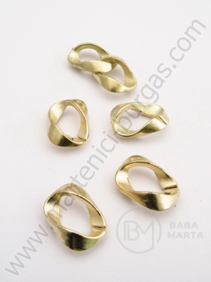 Inel SSV 14x19mm pentru lanț auriu 40 buc 318003