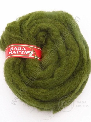 Panglică din fetru de lână verde 50g. 431234