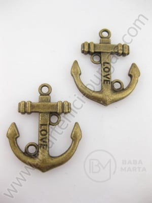 Pandantiv metalic 25x30mm bronz antic 1 buc 308139