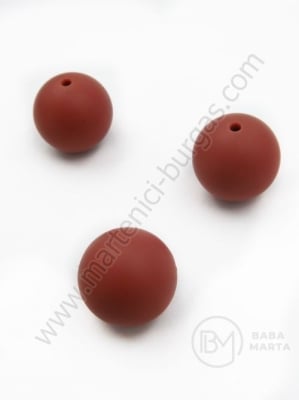 Bilă de mărgele din silicon cu gaură de 20 mm, 2 mm, 1 paquet, 2 pc. 317122