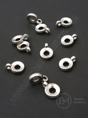 Margele SSV 11x8x2mm culoare argintie gaură 3mm 1 pachet 150 buc 318568