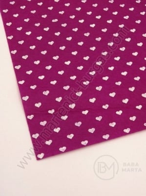 Fetru 1mm A4 20x30cm imprimeu inimioare mov 1 buc 461430