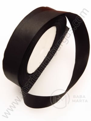 Panglică de satin 20mm neagra ~22 metri 451026