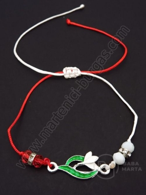 Om de snow metalic Martenitsa cu cristal 1 pachet 12 buc 104456