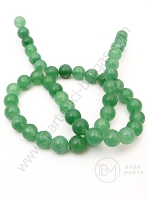 Margele de aventurină verde de 8 mm. ~48 buc. Prima dată. 351051