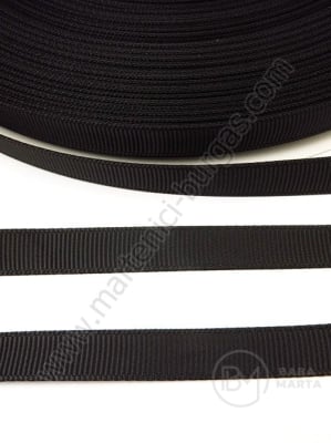Panglică de satin 10mm ruptă neagră, 1 pachet, 5 metri, 451479