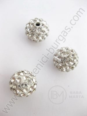 Mărgele Shamballa de 10 mm. argint 1 buc. 308192