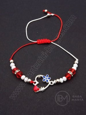Margele metallice Martenitsa si cristale 1 pachet 12 buc 104585