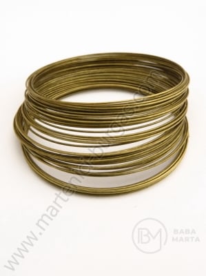 Brățară din sârmă 55x0.6mm bronz antic 50 spire 301230