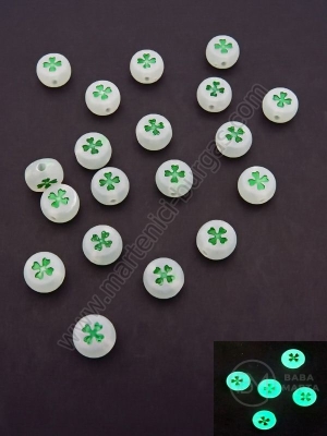 Mărgele LUMINOASE 7x4mm gaură de trifoi 1.4mm 1 pachet 40g ~300 buc 312795