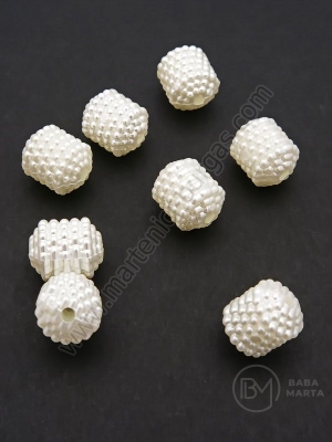 Pearl 12x9mm perlă gofrată gaură 1.5mm 1 pachet 30 buc 312803
