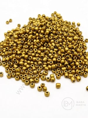 Mărgele de vitola color auriu vechi 2mm 1 pachet 50g 332071