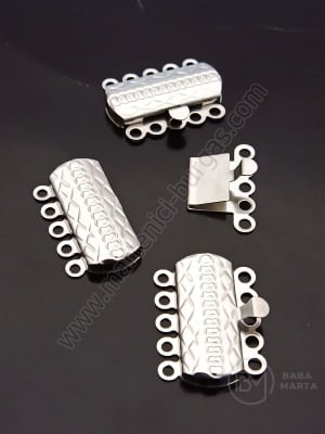 Închizatore 19.5x15x3mm OȚEL (304) color argintie 2 piese 1 set 305778