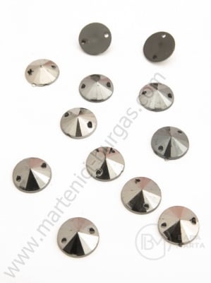 Piatră acrilică 10mm grafit pentru cusut 50 buc 153103