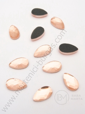 Sticla picatura 7x12mm color pearsici pentru lipici hot 1 pachet 20 buc 151390