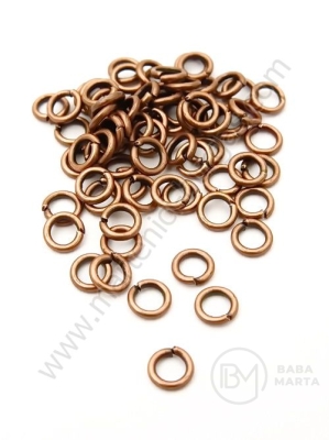 Inel metalic 5x1mm culoare cupru 1 pachet 200 buc 302117