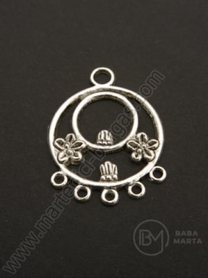pandantiv Cercei 31x23mm culoare argintiu antic 1 buc 308483