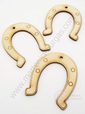 Potcoavă din lemn 50x62mm gaură 3.5mm 1 pachet 5 buc 182216