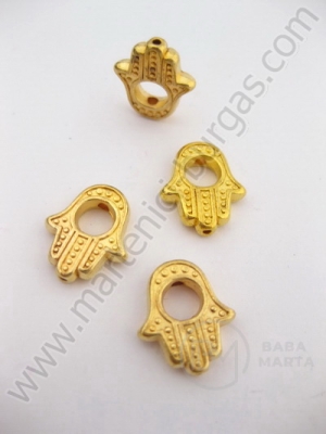 Ace metallice 15.5x13x3mm aurii 10 buc 308068