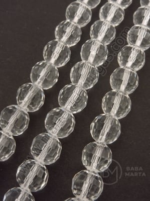 Şir de mărgele cristal 10mm transparente ~72 buc 69cm 1 buc 342296