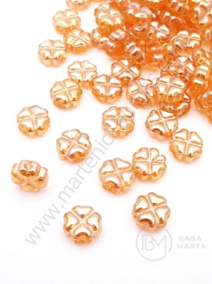 Cristal Clover 8x8.5x4mm imitație efect Swarovski orificiu AB 0.8mm 1 pachet 10 bucăți 335567