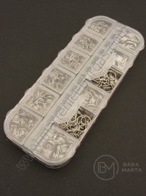 Inele 4,5,6,7,8,10x0.7mm culoare argintie ~1020 buc 1 buc 301488